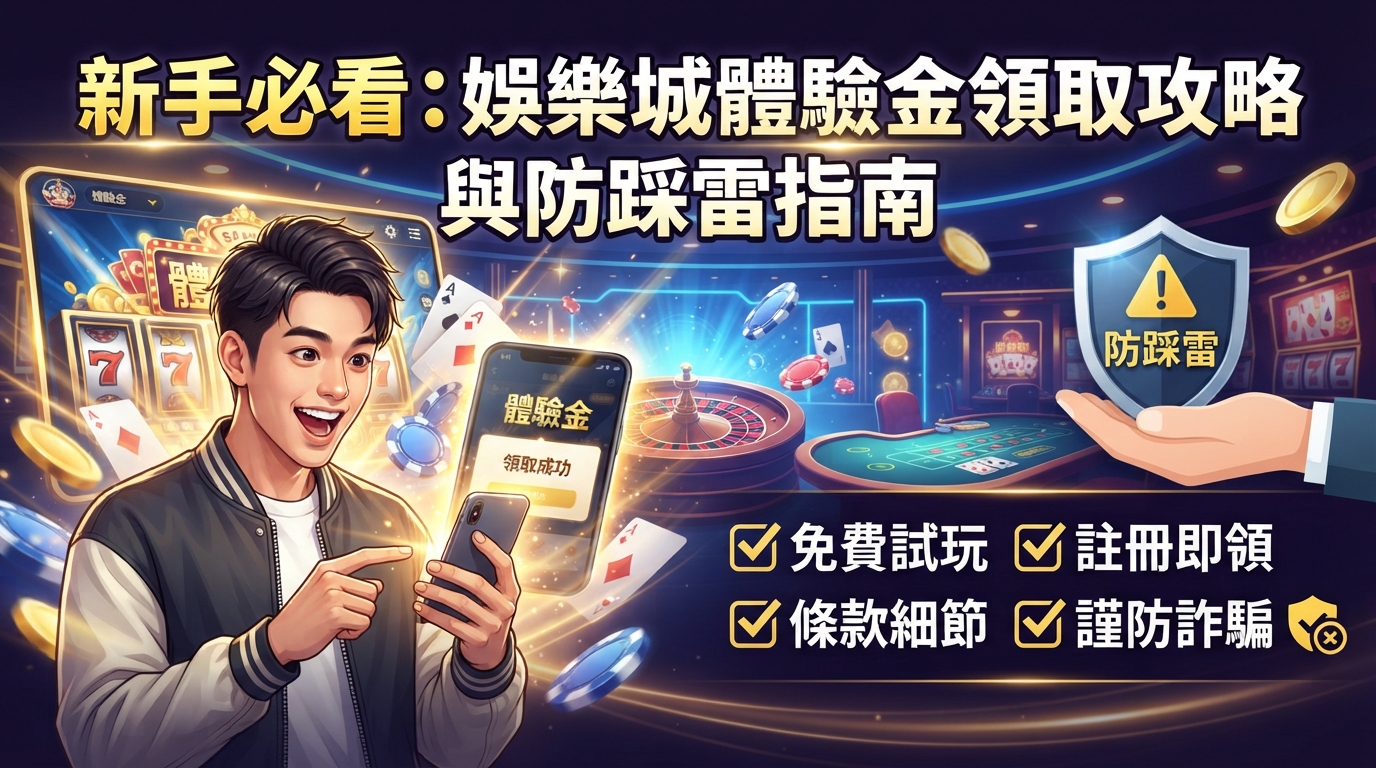 新手必看：娛樂城體驗金領取攻略與防踩雷指南